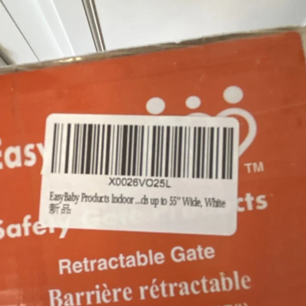 White Retractable Gate Easy Baby 13-55 in, Easy Install, Space Efficient, Lock